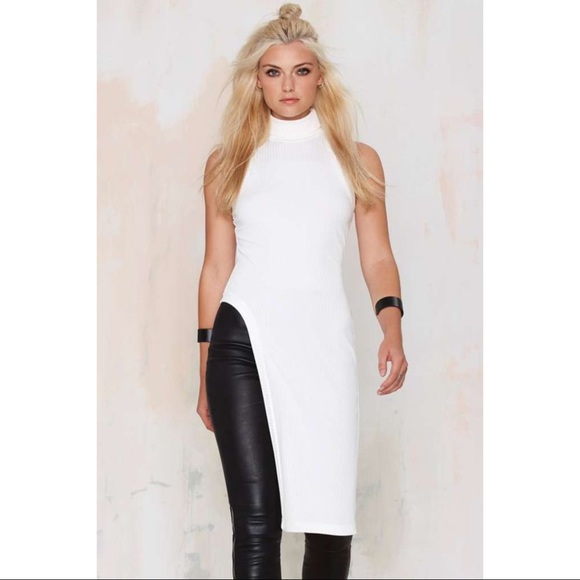 Nasty Gal Tops - Nasty Gal White Asymmetrical Tunic or Dress XL